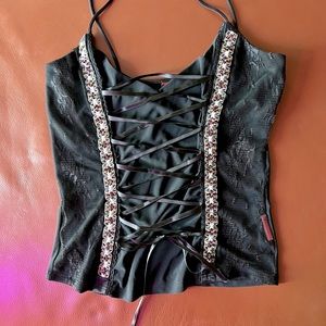 SOLD Prada Corset Tank Top Spaghetti Strap Lace NWT